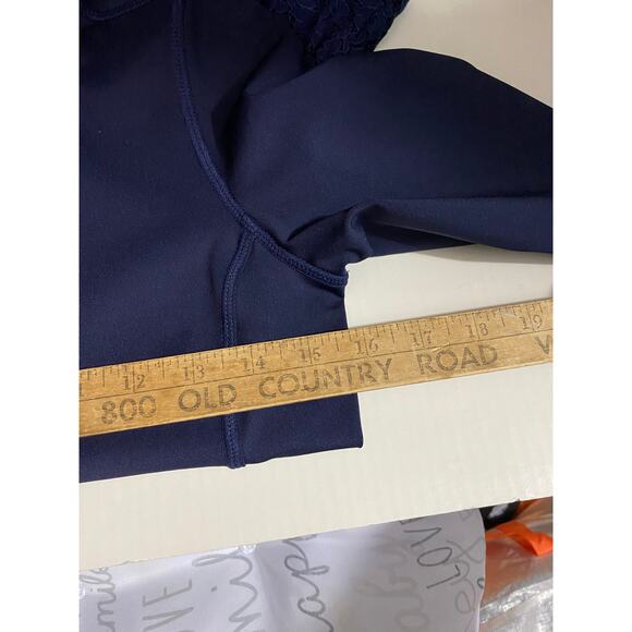 $188 KATE SPADE New York Womens Small Eyelet JACKET Zip NAVY BLUE Stretch - Picture 5 of 12